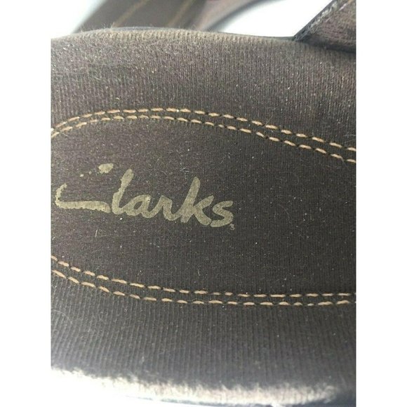 Clarks Womens Shoes Mules Size 8M Brown Leather With Buckle - Picture 7 of 12